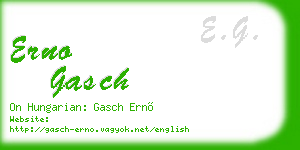 erno gasch business card